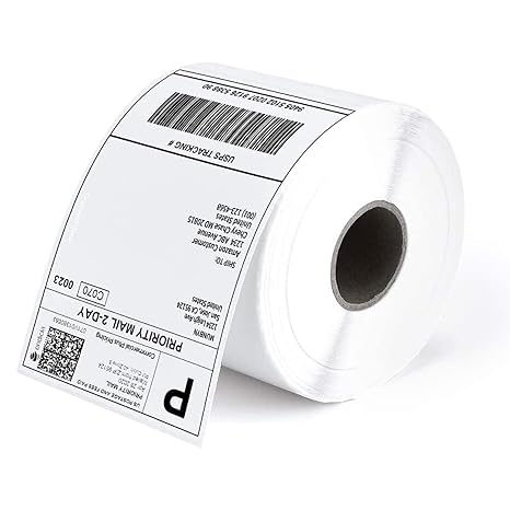 True-Ally 100mm x 150mm Direct Thermal Shipping Labels, 4"x 6" Sticker Rolls, 400 Labels per Roll, Strong Adhesive, Barcode Compatible for E-Commerce Couriers - Pack of 1 (400 Labels)