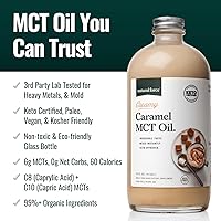 Vista 2 de Aceite MCT cremoso Natural Force sabor caramelo – sin lácteos, certificado keto, MCTs emulsionados para dieta baja en carbohidratos, café