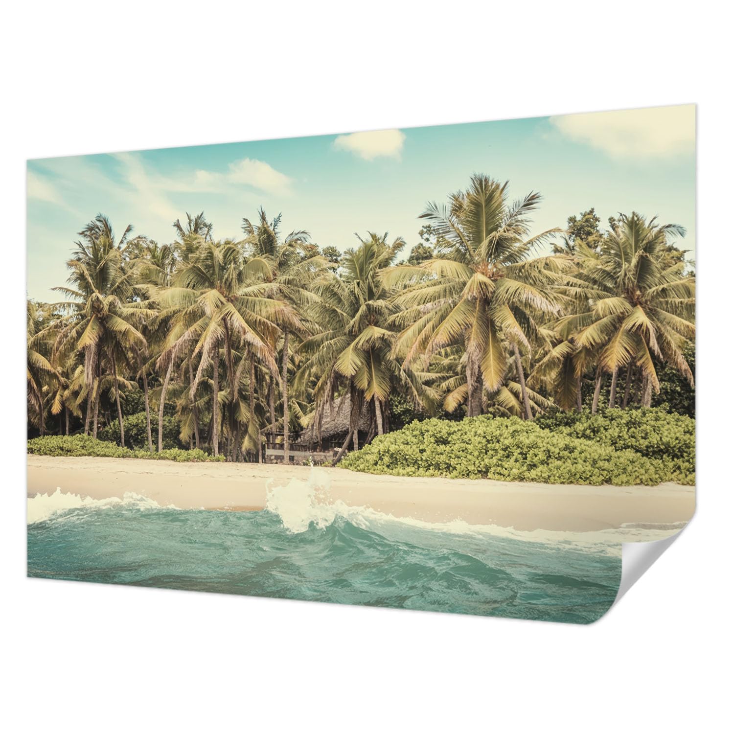 Revêtement mural autocollant plage tropicale Tulup 104x70 cm pour salon