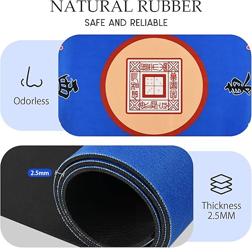 Miniatura 28 de Tapete Mahjong grande con bolsa de transporte, antideslizante y reducción de ruido, tapete de mesa Mahjong para juegos de póquer, tarjetas, mesa