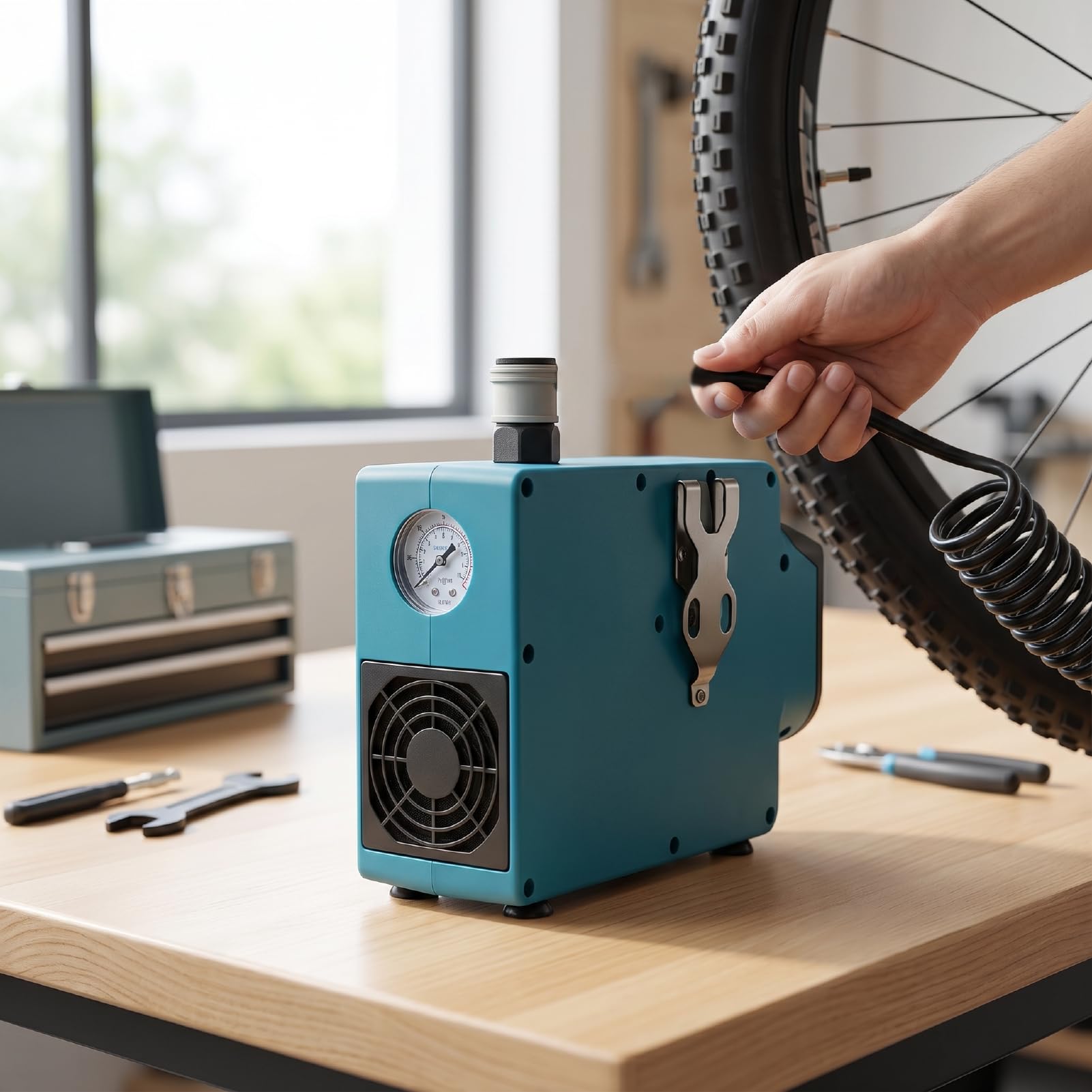 Eujgoov Compressore D'aria Senza Fili 175PSI Senza Spazzole Olio per Pistola Sparachiodi