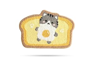 Molesun Kawaii Cat Bath Mat - Super Soft Toast Carpet