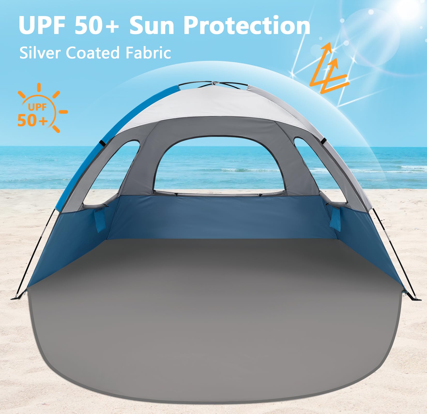 Amazon.com: NXONE Beach Tent Sun Shade Shelter for 2-3 Person with