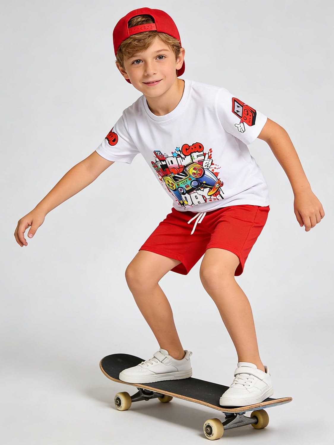 Boys Summer Clothes Graphic Short-Sleeved T-Shirt & Shorts Set 2 Piece Toddler Kid Outfit Size 5-10 image 5