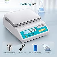 Vista 6 de Báscula de laboratorio 105.82 oz x 0.00 oz Balanza analítica electrónica de alta precisión g/lb/oz/dw/ct/dr Báscula científica de laboratorio
