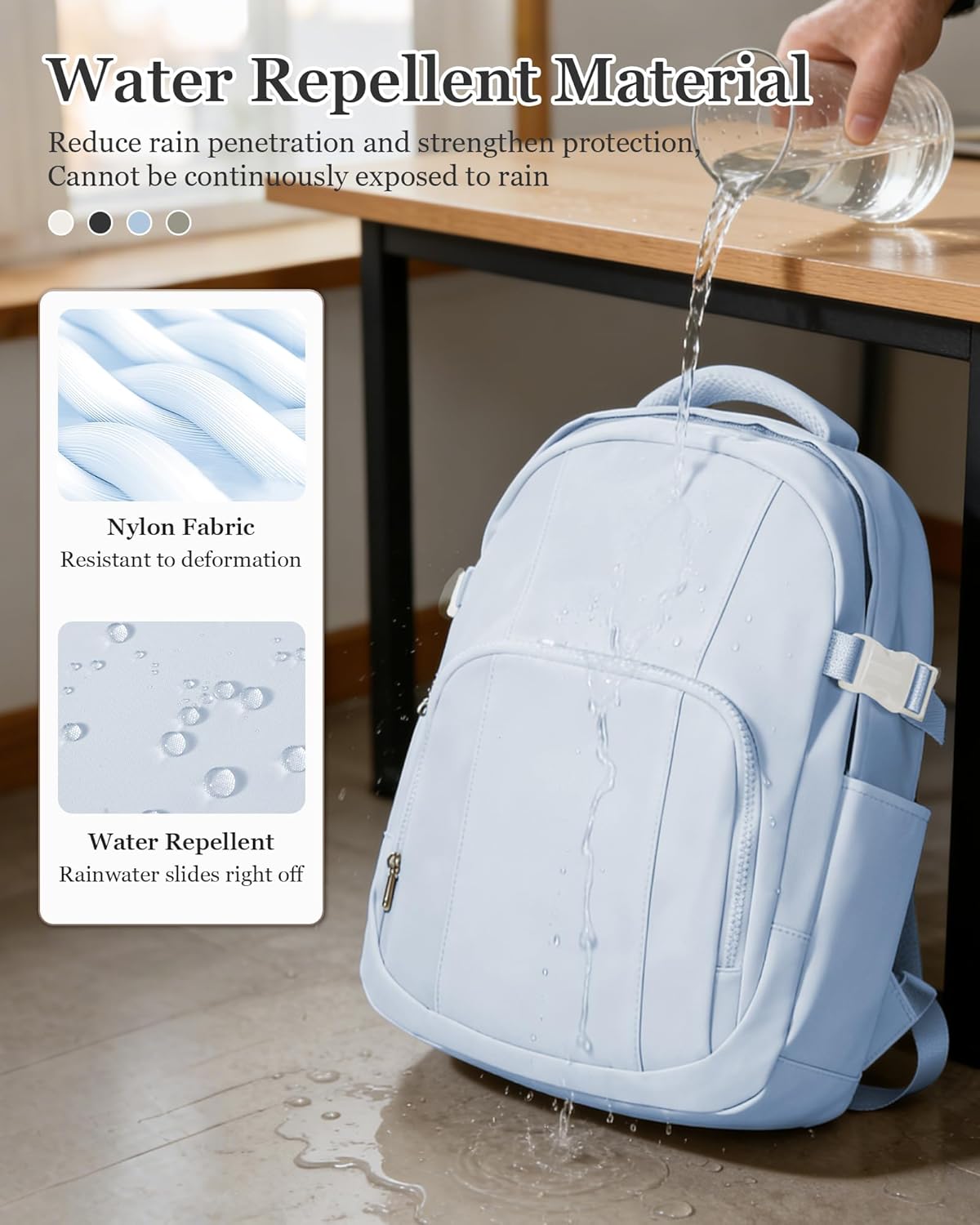 Cute Backpacks for School Women Men, Lightweight Casual Daypack College Backpack,Simple Middle Students Bookbag, Waterproof High School Bag for Teens Girls Boys(blue) - Image 7