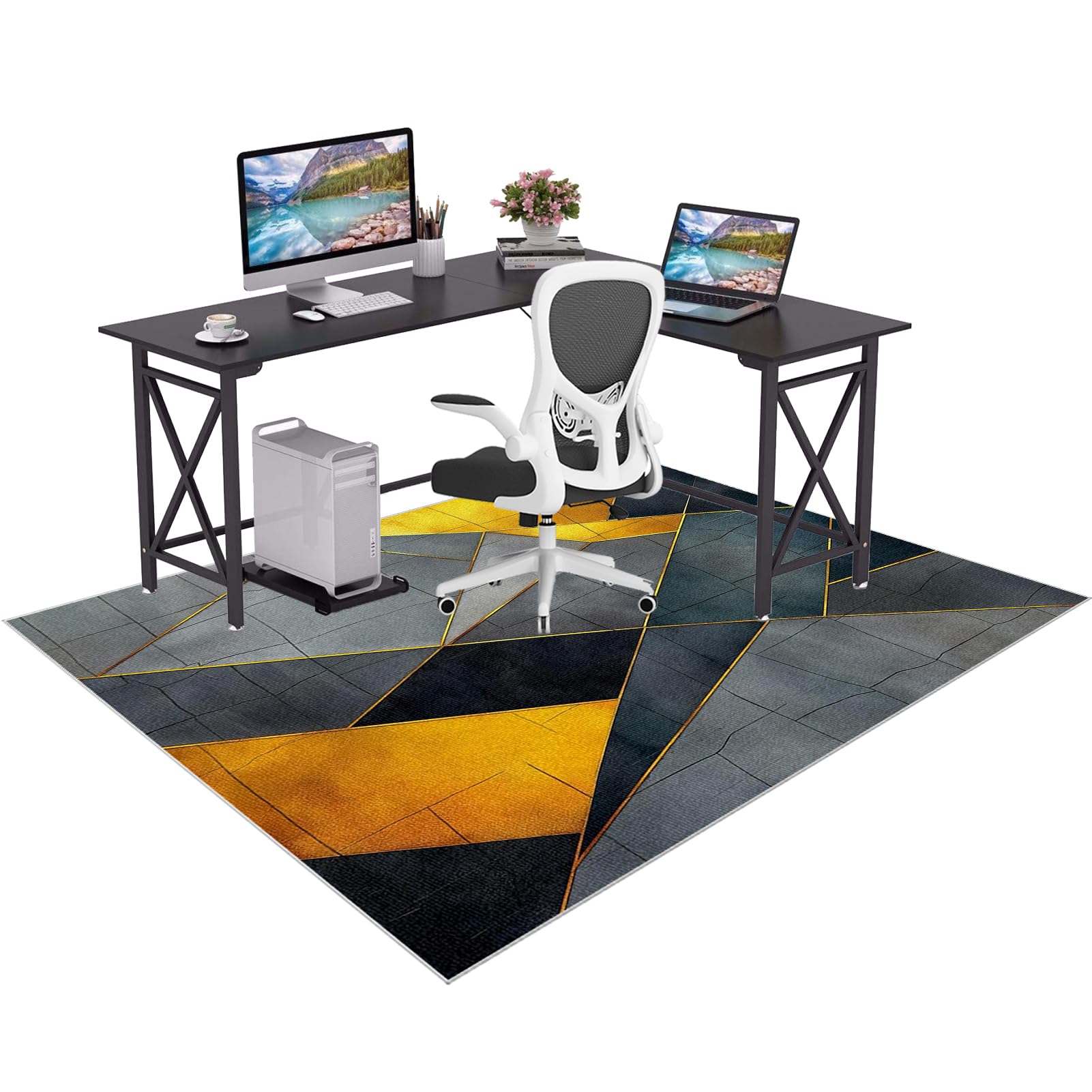 Office Chair Mat for Carpet Non-slip Floor Gaming Chair Mat for Wooden Floors Carpet Protectors Chair Mat Desk Chair Mats Rectangular Floor Protectors for Chairs Computer Chairmat 200 x 250 cm