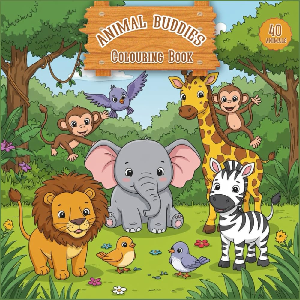 Animal Buddies: A colouring book