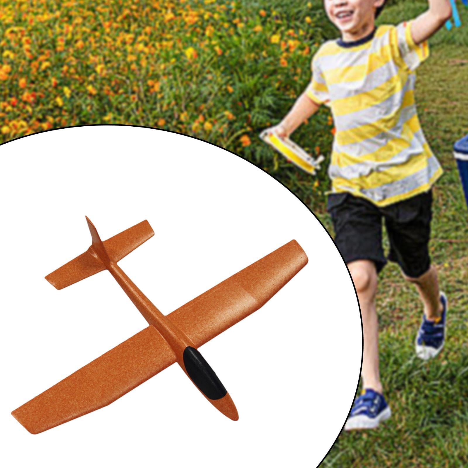 Avión de Juguete para Lanzar, Planeador de Juguete para Niños, Modelo de Avión de Juguete Grueso para Mano para Niños Principiantes, Naranja