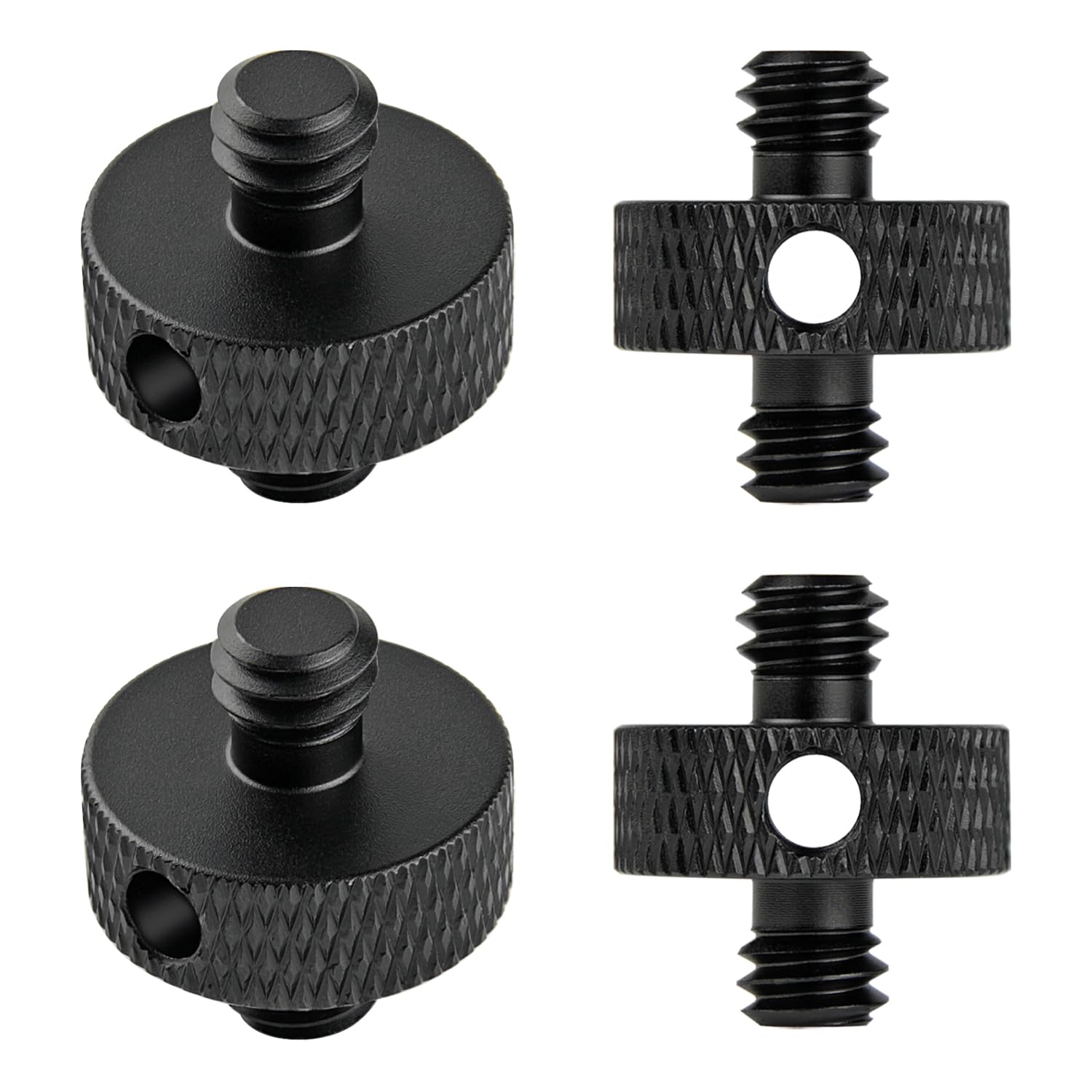 4 Adaptateurs Filetage Vis Camera Rigych 1/4"-3/8" - Conversion Trépied Microphone Aluminium