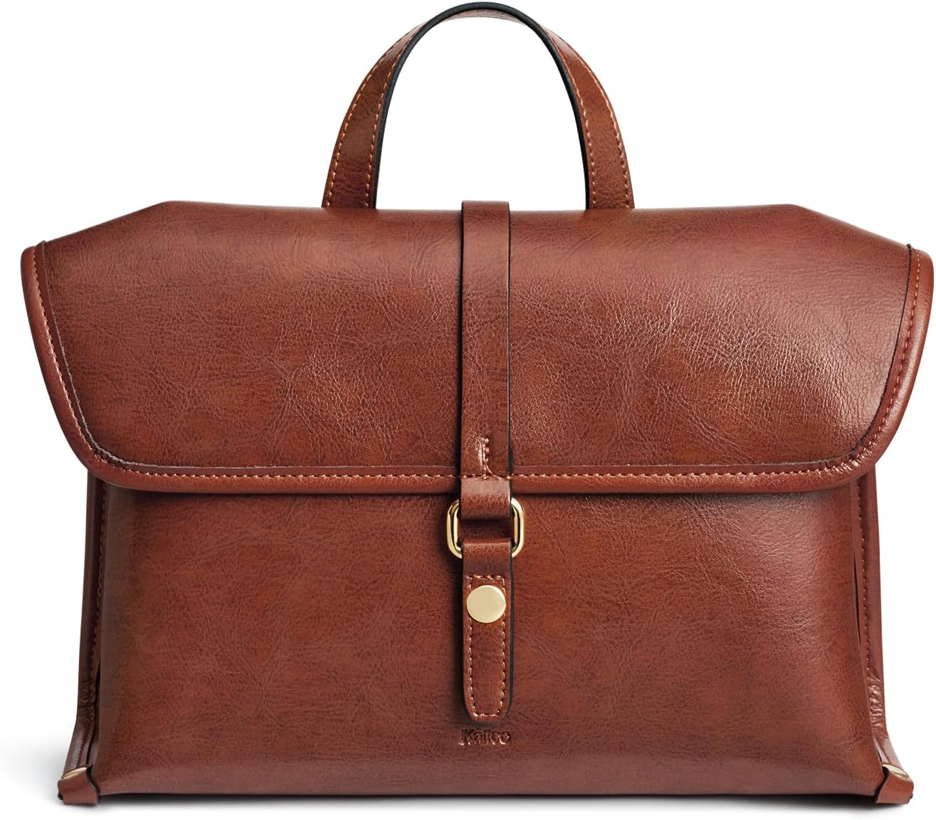 Kattee Leather Crossbody Purses for Women,Designer Women's Top-Handle Handbags,Flap Shoulder Bag with Adjustable Strap - Image 8