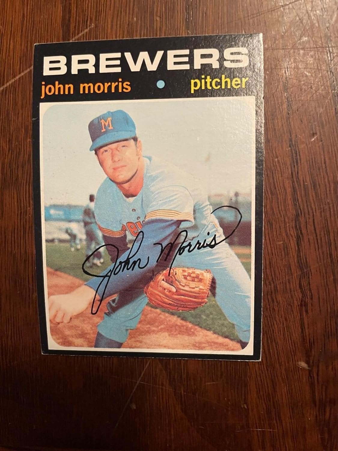 1971 Topps #721 John Morris Milwaukee Brewers Hi# Baseball Card Nm+ - Slabbed Baseball Cards