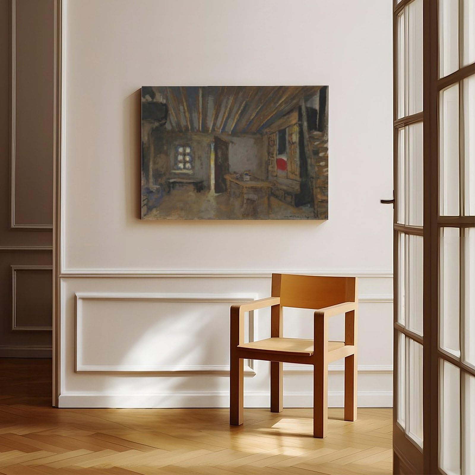 Poster su tela "Intérieur D'auberge, Maquette De Décor pour 'la Lépreuse" (1919), decorazione per camera da letto, idea regalo