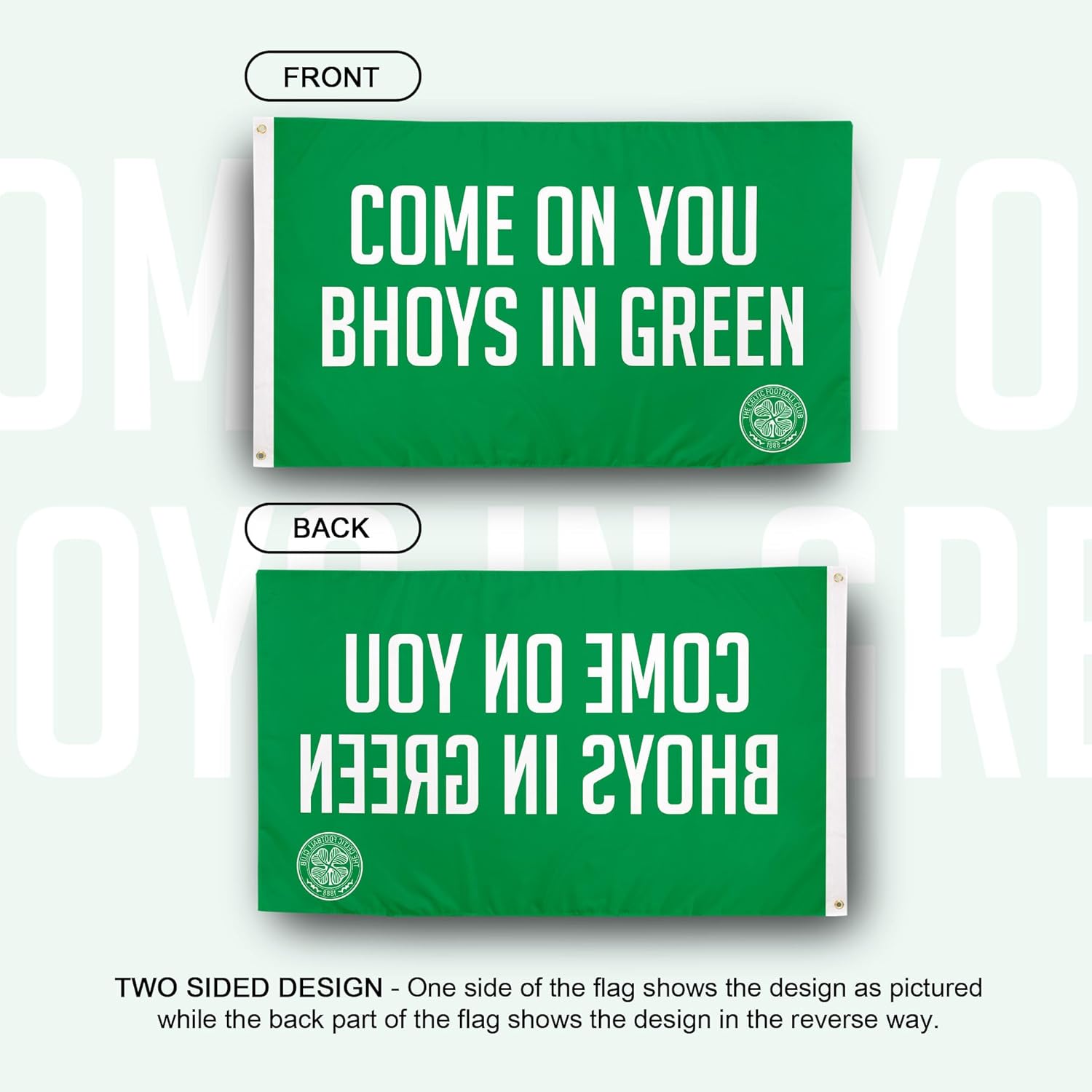 Desert Cactus Celtic FC Flag Scottish Bhoys Celts Football Club Soccer 100% Polyester Indoor Outdoor 3x5 feet Flags (Flag J)