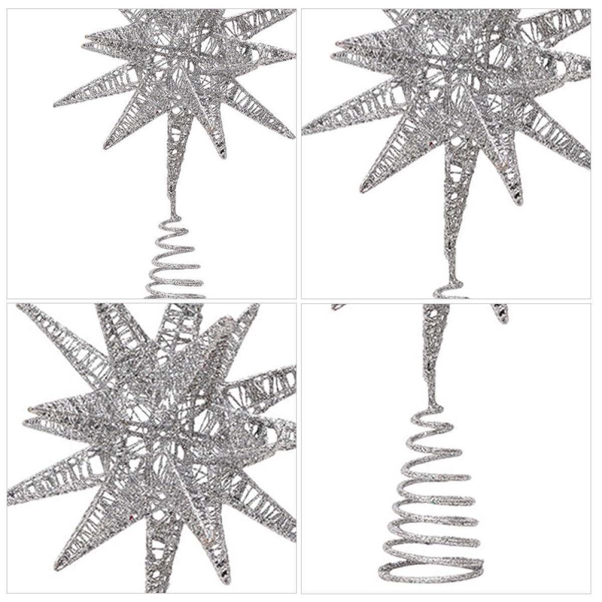 Decorazione A Forma Di Stella in Ferro Battuto Ornamenti Per Lalbero Di Natale Ciondolo Per Albero Di Natale in Argento Decorazione Durevole Per Feste Casa E Ufficio