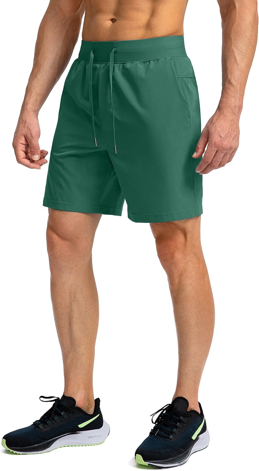 Soothfeel Men's Running Shorts with Zipper Pockets 9"/ 7"/ 5" Lightweight Basketball Gym Workout Athletic Shorts - Image 2