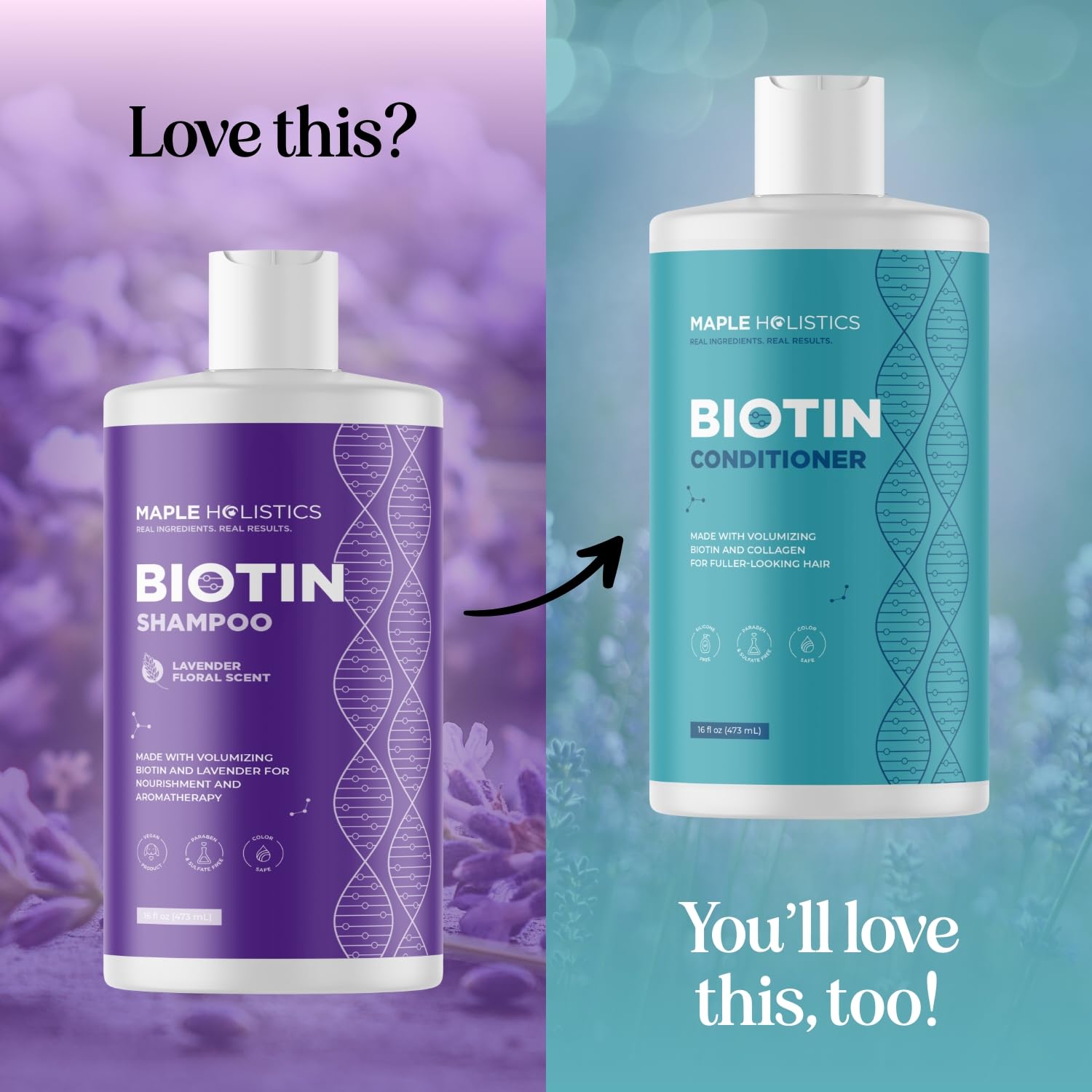 Biotin Shampoo for Fine & Thinning Hair – Vegan Volumizing Formula