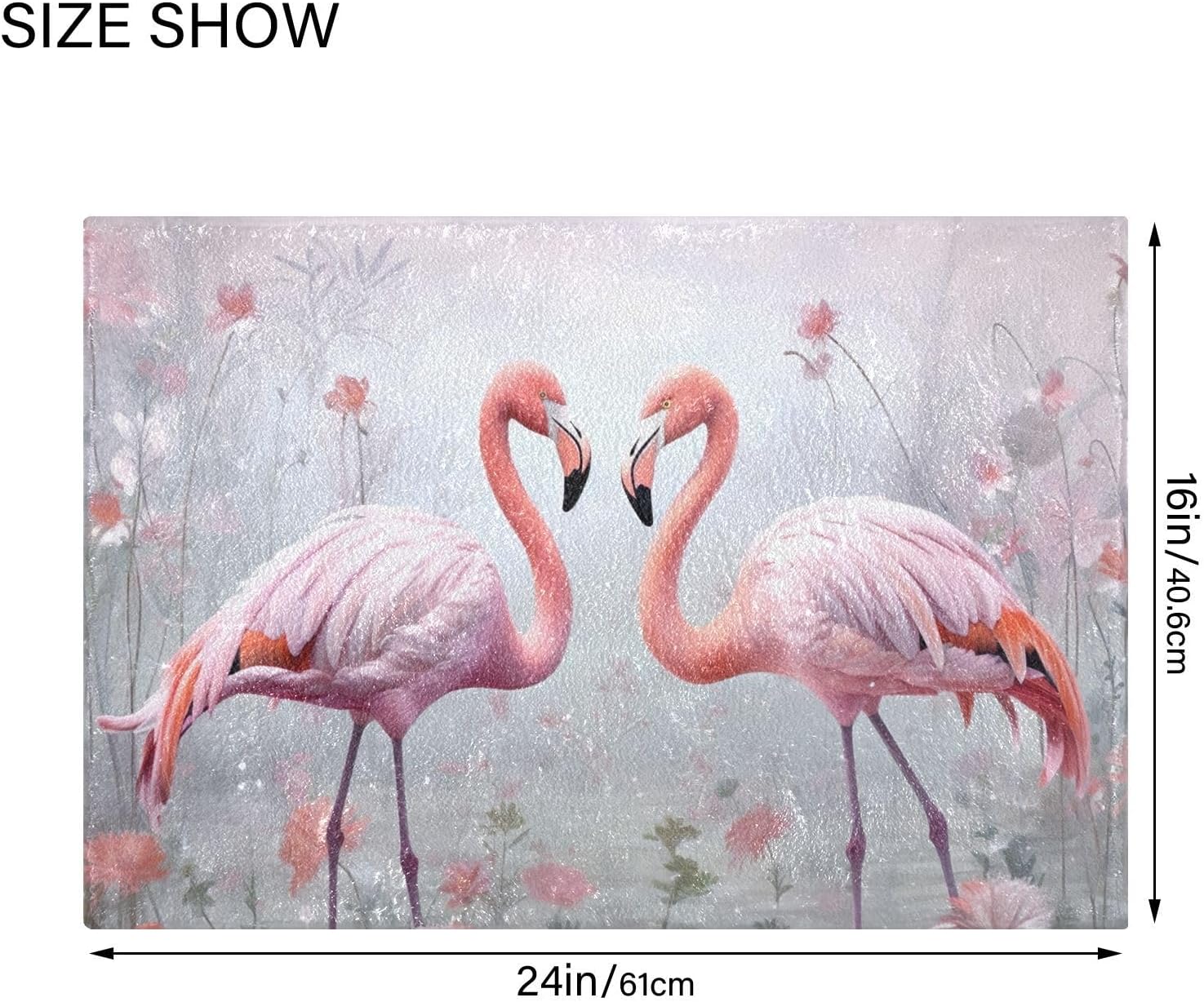 Pink Flamingos Bathroom Rugs Set 2 Piece - Ultra Soft Bath Mat Non Slip Toilet Mat Absorbent Plush Shaggy Bath Rugs for Tub, Shower, Bath Room, Machine Wash