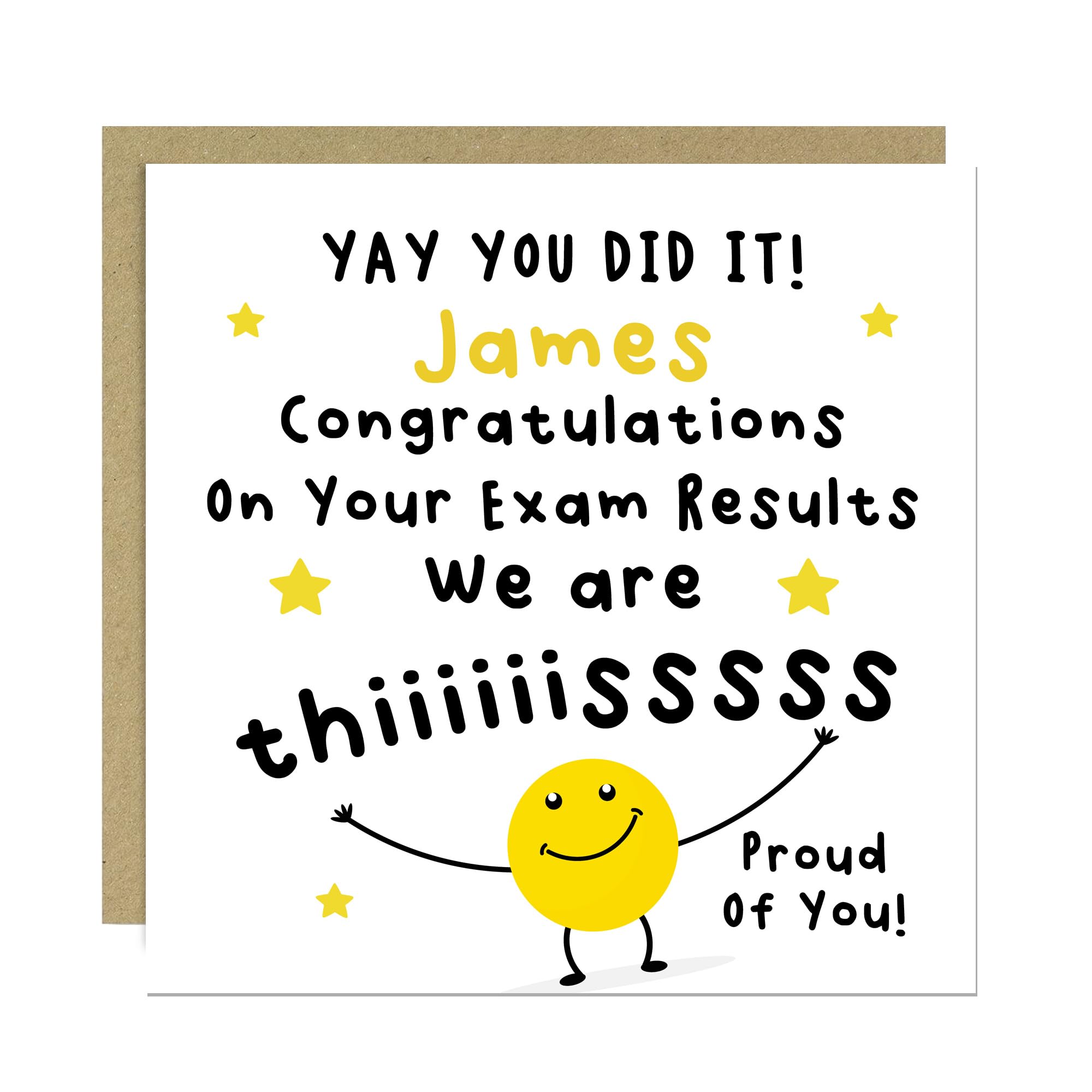RED OCEAN Personalised Congratulations Well Done Card Proud of You Card For Exam Results Graduation Degree GCSE A Level Results For Son Daughter With Envelope Included