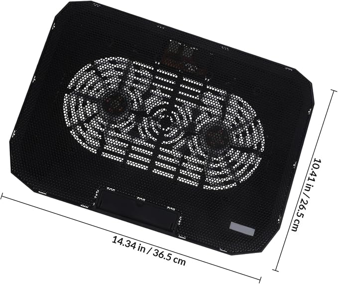 Base plegable para laptop con ventiladores multi-velocidad y pantalla LCD miniatura 2