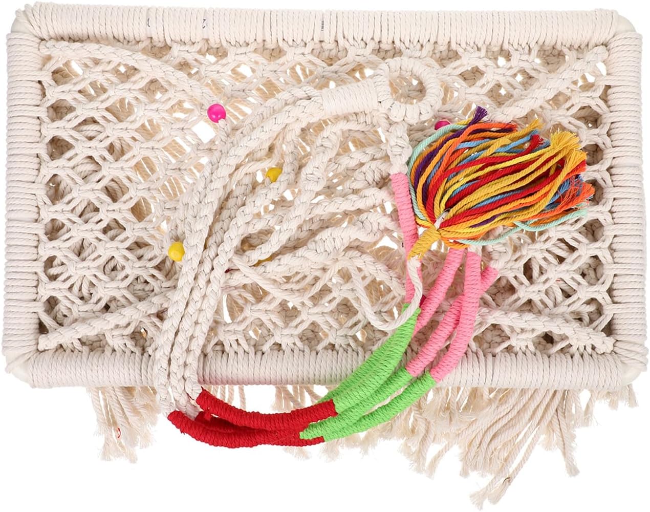 SUPVOX Hanging Cat Bed Bohemia Style Macrame Hammock Kitten Swing Bed Sturdy Cotton Rope Indoor Cat Nest and Kittens
