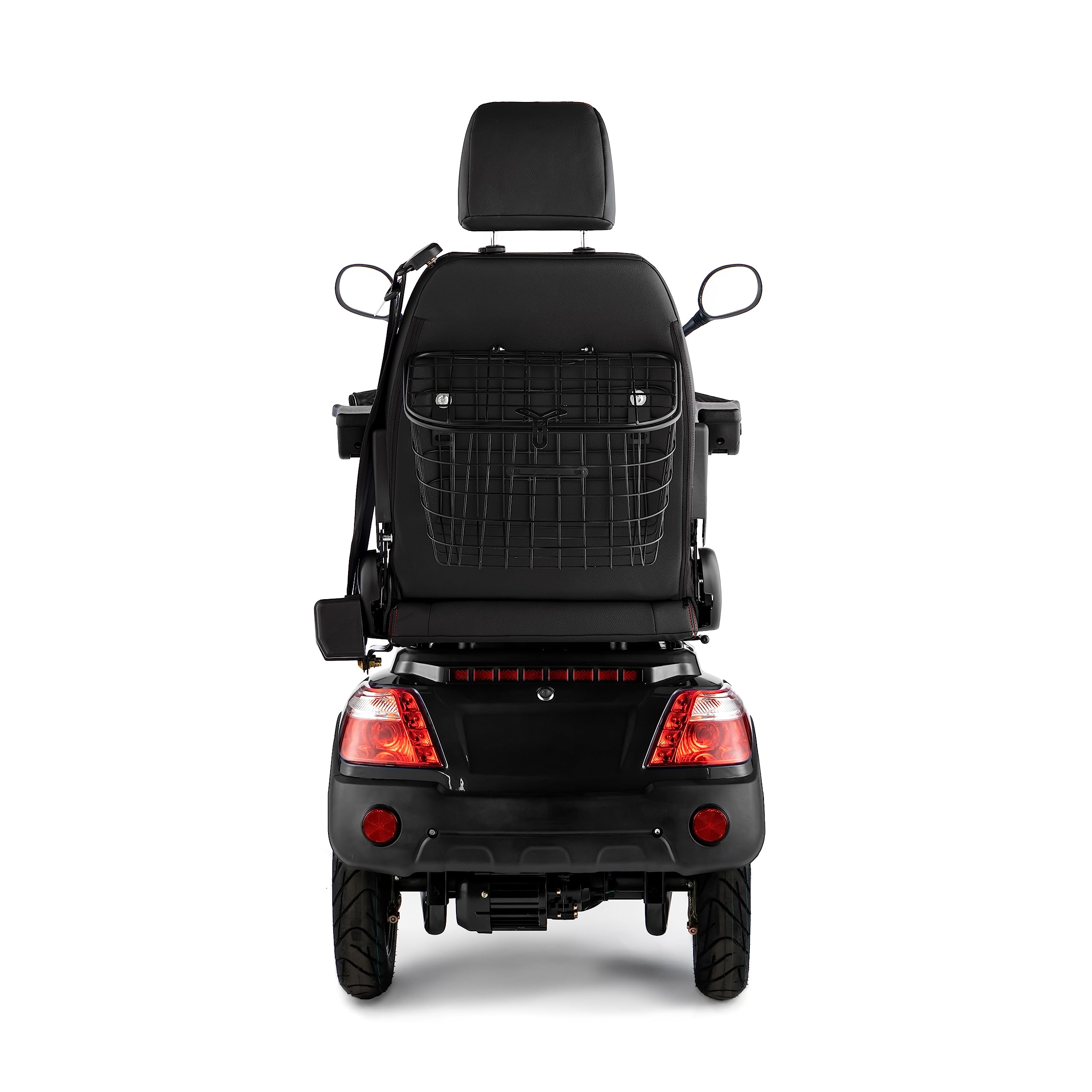 VELECO FASTER con asiento de capitán ajustable El mejor scooter de movilidad Ayuda para discapacitados completamente ensamblada con batería de plomo-ácido (Negro)
