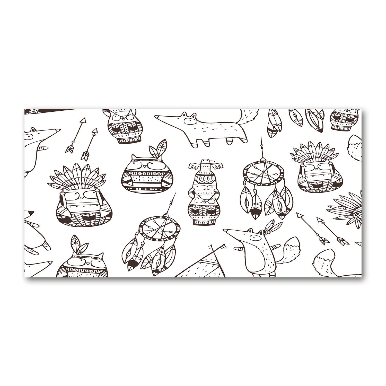 Mural art acrylic glass 140x70cm Tulup en verre synthétique haut de gamme marron