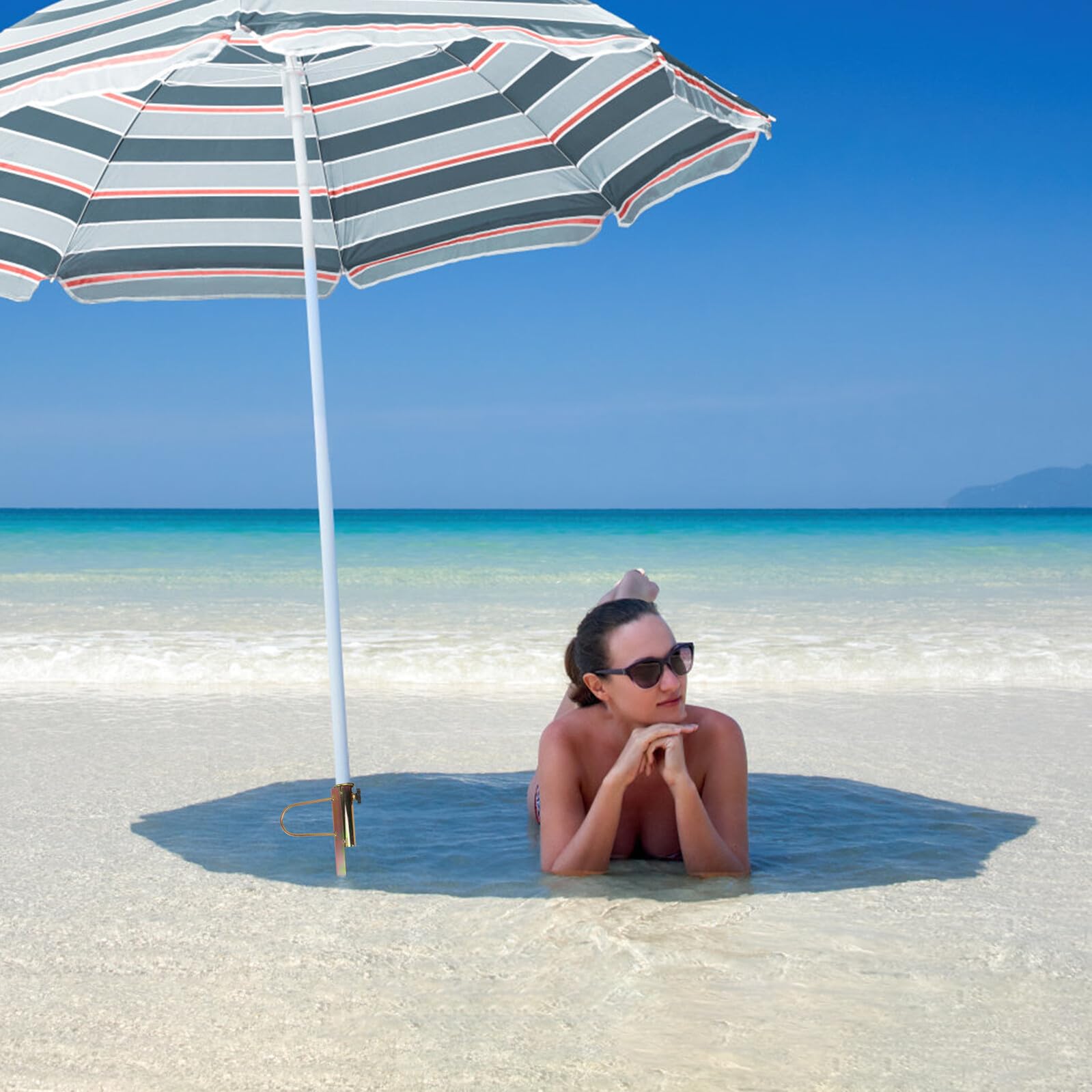 Wytrzymała podstawa parasola do parasoli plażowych 25-32 mm, kotwica piaskowa, idealna do ogrodu, na morze i na patio