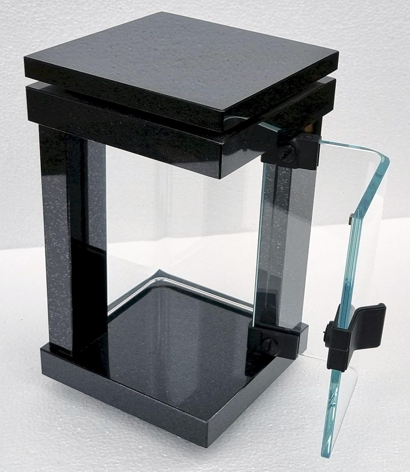 designgrab Lampe funéraire design moderne suédois noir granit - 25,5 cm - Fait main UE - Exclusif