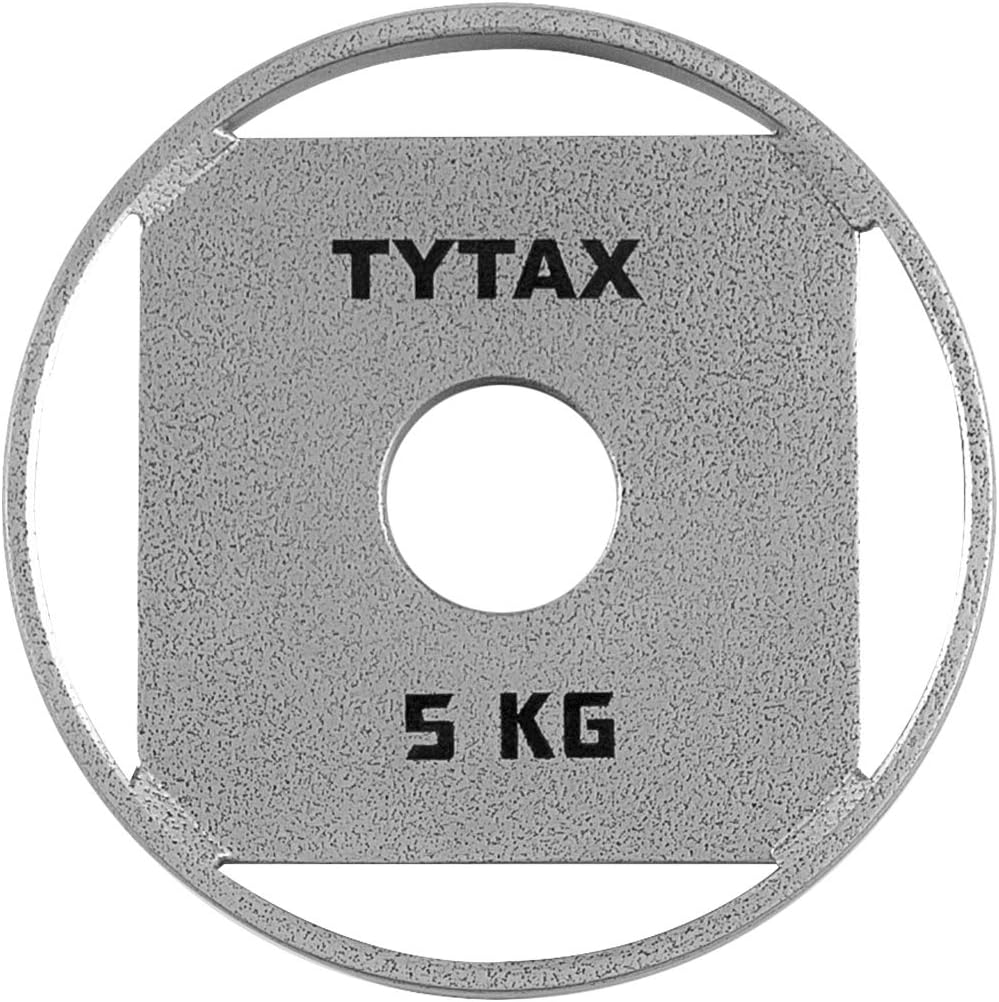 TYTAX 5KG OLYMPIC WEIGHT PLATE ORIGINAL SILVER STEEL PREMIUM