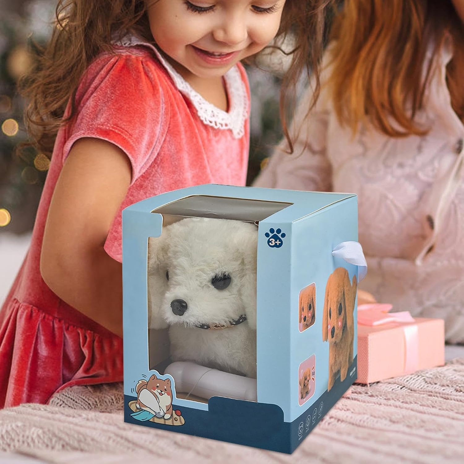 Smart Robotic Puppy | Interactive Plush Dog Toy For Kids | Walking, Barking, Wagging Tail | Realistic Robotic Pet For Boys And Girls Ages 0-3 | Cute And Playful