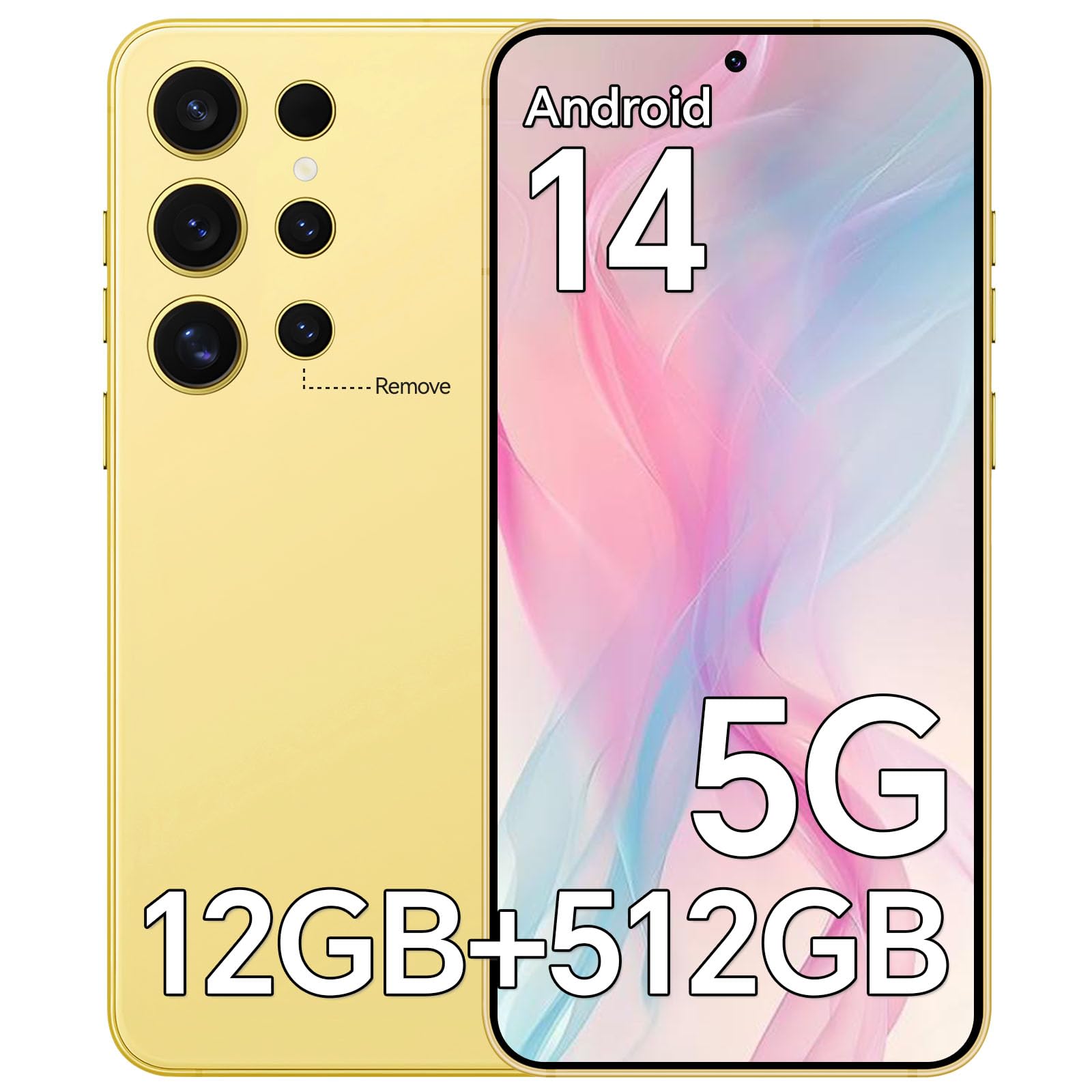 Z24 Unlocked Phones, 5G Smartphone, 12GB RAM 512GB Storage, 6.8" HD Display, 108MP+48MP C…
