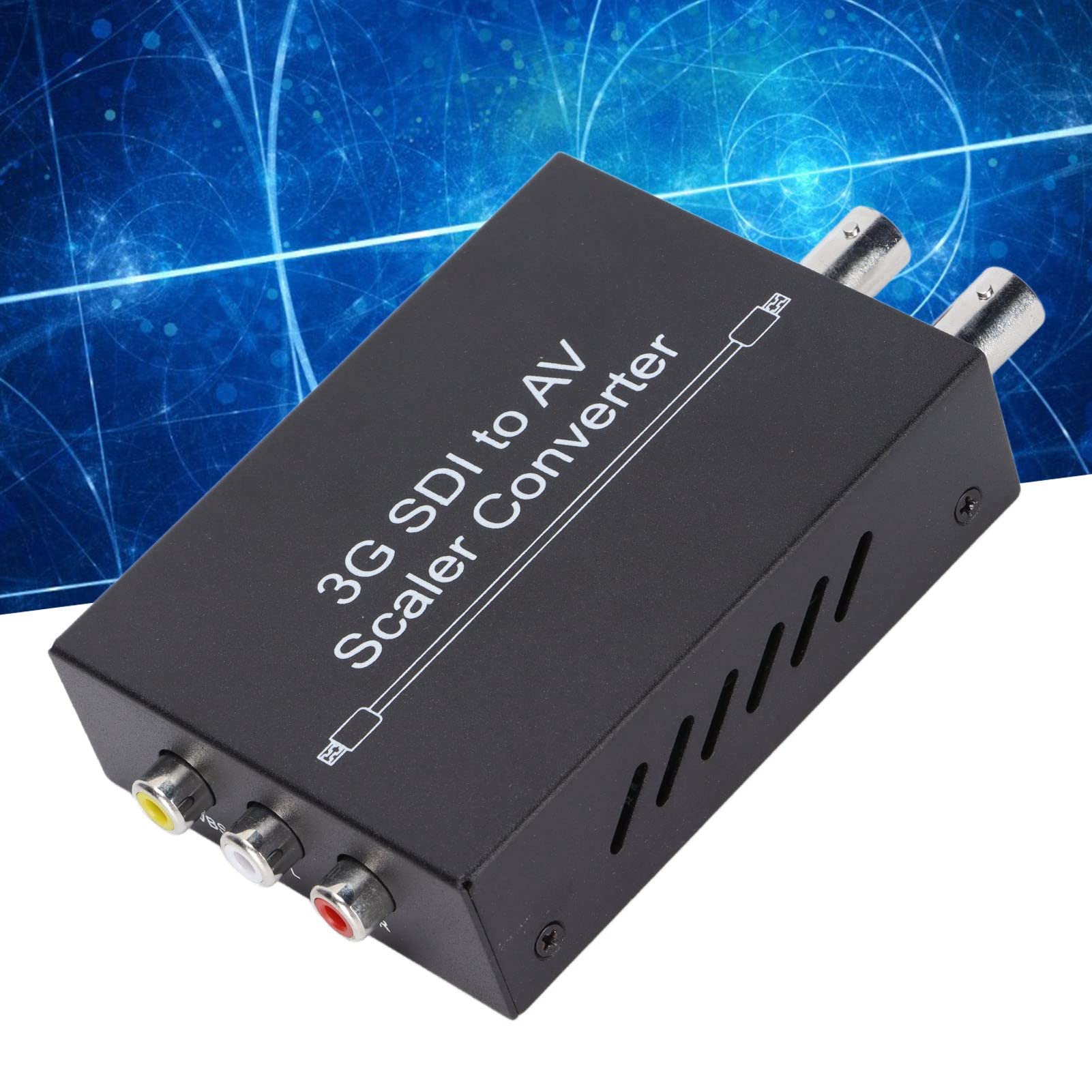 Sxhlseller 3G SDI to AV Scaler Converter, 3G SDI to AV Converter SDI to PAL/NTSC-M Video Converter for Camera Home Theatre AC 100-240V(EU-Stecker)