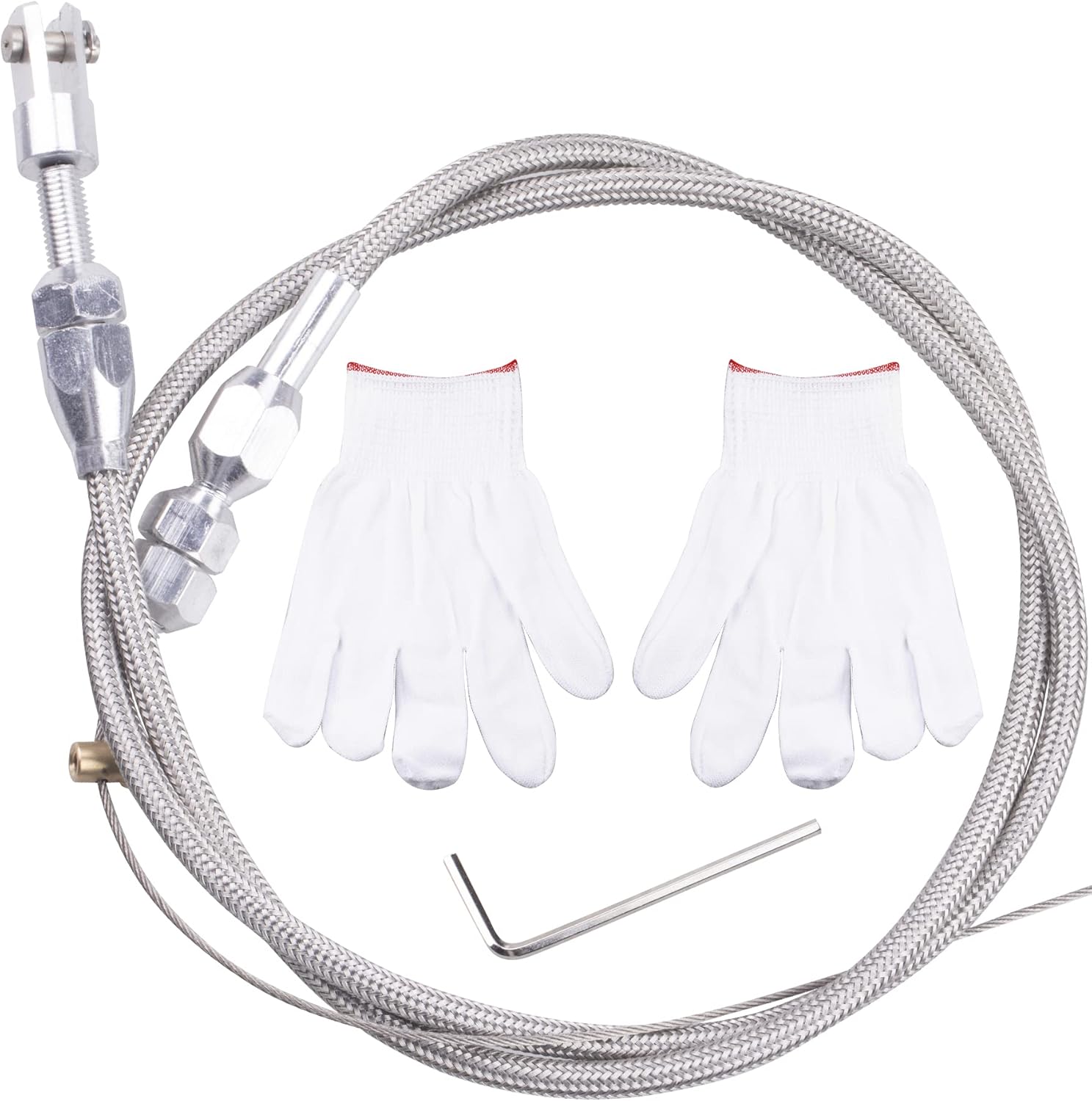 ORAEVY 36" LS Swap Braided Throttle Cable Kit Compatible with 97-07 Chevrolet/Chevy LS1 Engine 4.8L 5.3L 5.7L 6.0L