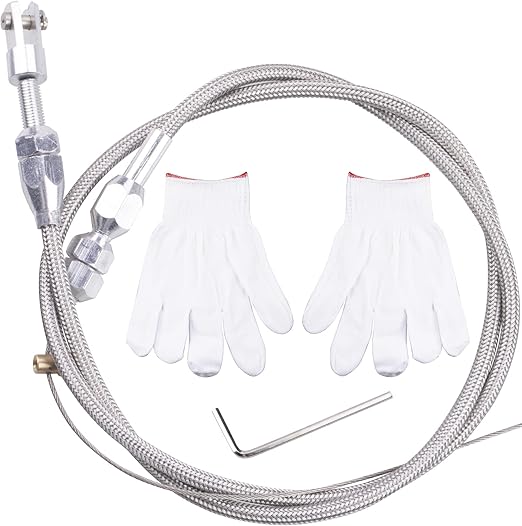 36" LS Swap Braided Throttle Cable Kit Compatible with 97-07 Chevrolet/Chevy LS1 Engine 4.8L 5.3L 5.7L 6.0L
