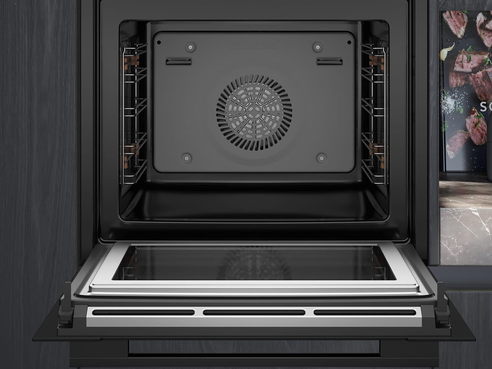 Siemens HM736G1B1 Backofen mit Mikrowelle Schwarz