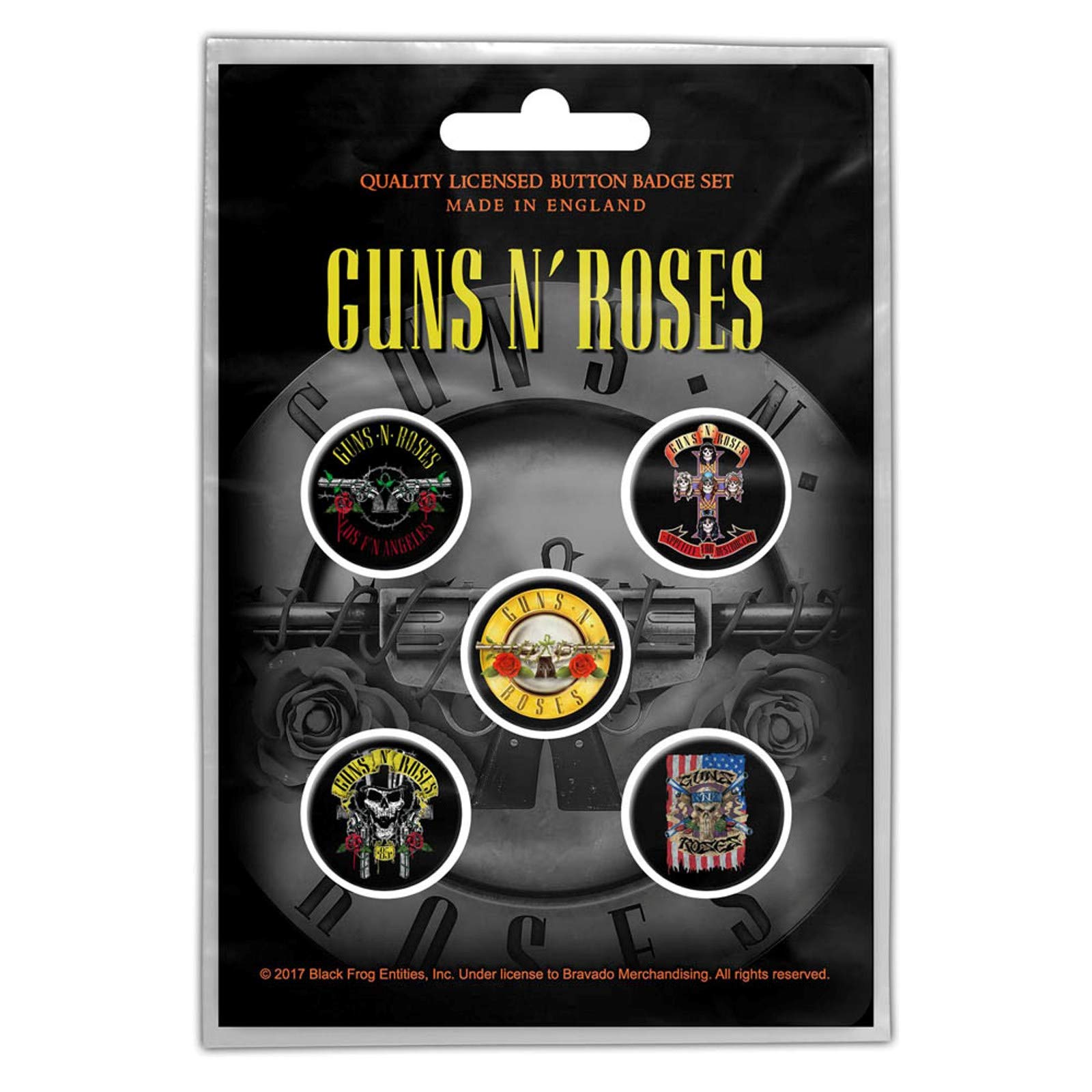 Band Monkey Guns N Roses Button Badge Pack Bullet Logo