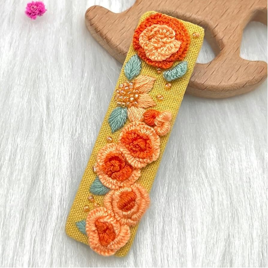 ハンドメイドぴん Amazon | JianJian's Home 刺繍キット ヘアピン セット1個セット