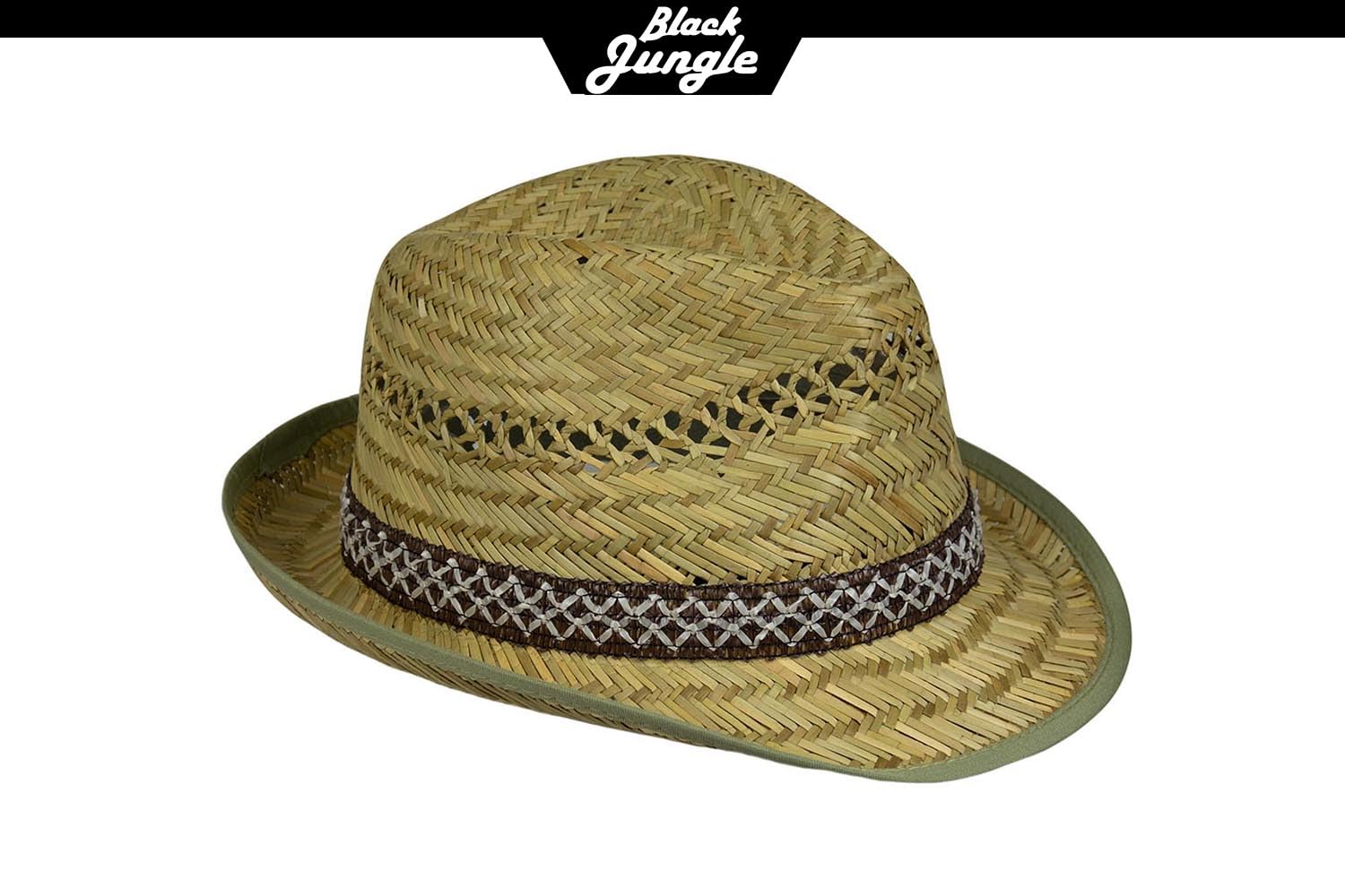 Black Jungle VENADO Cappello di paglia naturale cappello estivo cappello di paglia Havana Unisex Bogart Fedorahut