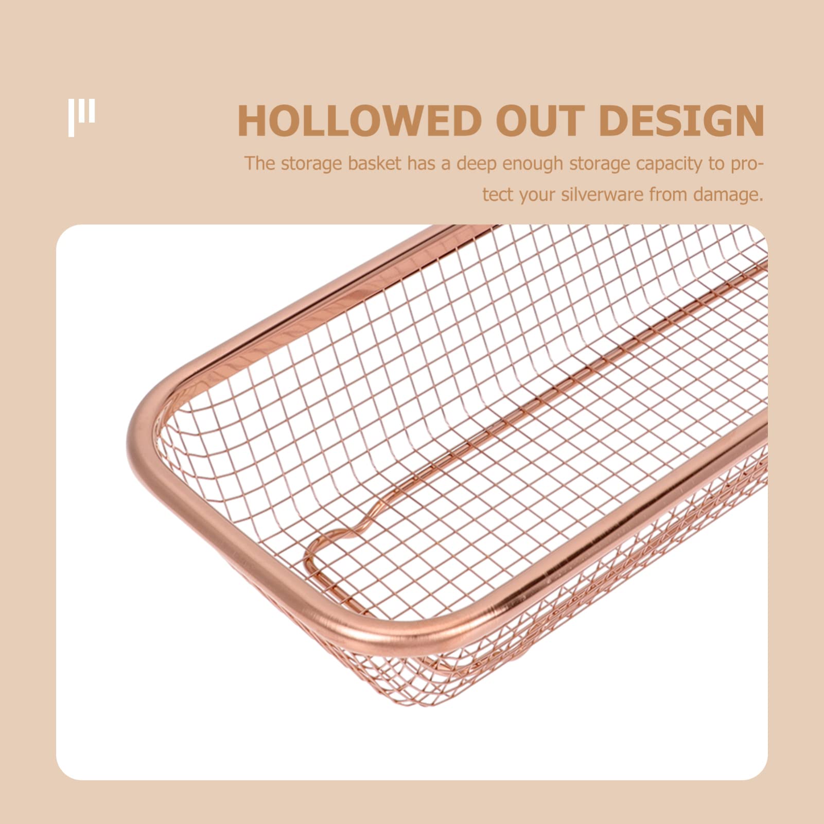 Zerodeko 3pièces Panier De Rangement Pour Couverts Inoxydable Organisateur De Et Ustensiles De Cuisine Pratique Et Pour Cuisine Bureau Doré