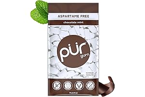 Numa 100% Xylitol Aspartame-Free Gum: Natural Chocolate Mint Flavor (55 Pieces)