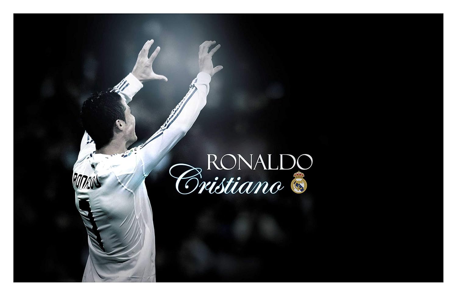 HK PRINTS Cristiano Ronaldo Wall Sticker for Room (45X30 CM, 170 GSM