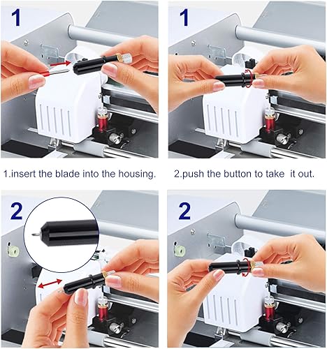 Miniatura 5 de DFSHOW 30 cuchillas de corte para Cricut Explore AirAir 2Maker, 30 45 60 grados Deep Cut vinilo tela reemplazo cuchillas para máquinas Cricut Maker