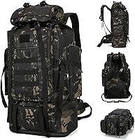 Vista 1 de Mochila de senderismo MOLLE de 70L/100L, mochila impermeable para viajes (CP)