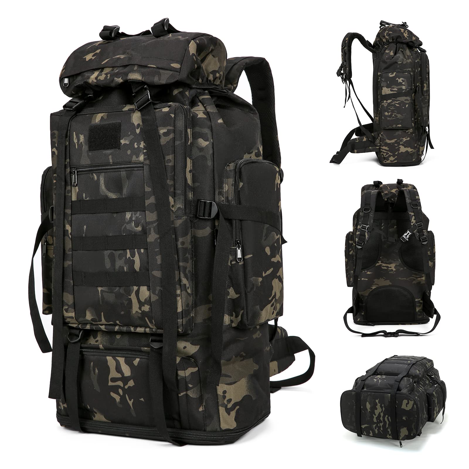 Hiking Daypack for Men Large Army Rucksack molle bag Military Tactical  Backpack for Outdoor Traveling Camping