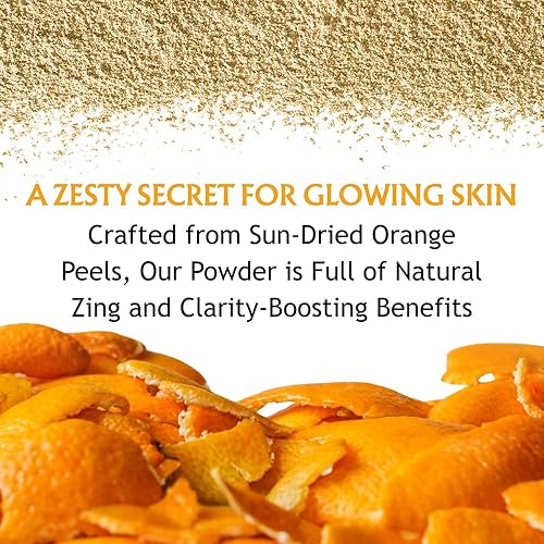 Miniatura 3 de Polvo de cáscara de naranja 8.01 oz (Citrus Aurantium)  Puro y natural  Para el cuidado de la piel, exfoliante facial, máscara facial  Libre de