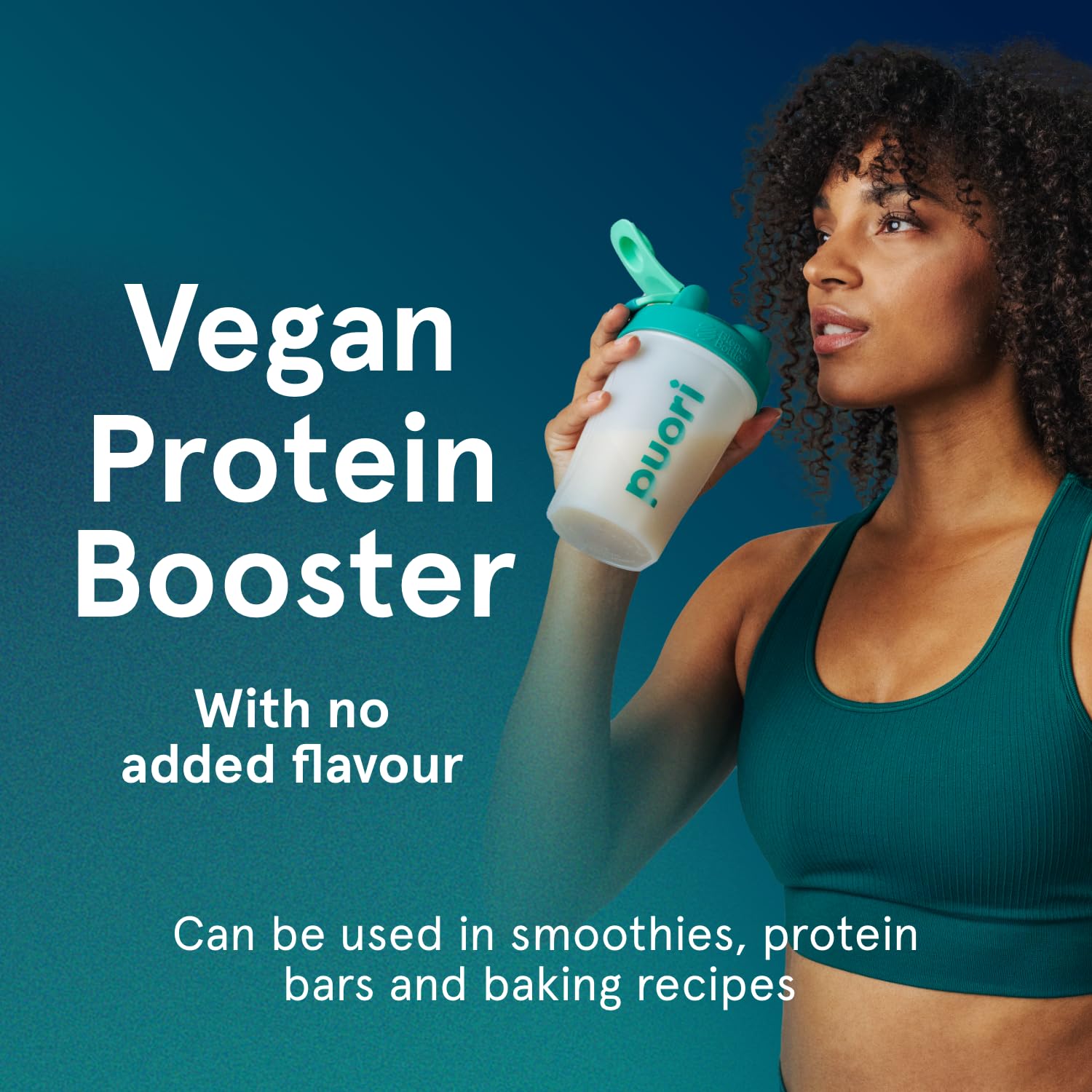 PUORI PB Plant Protein Booster Proteine Vegane con calcio da alghe marine - 317g 25 dosi