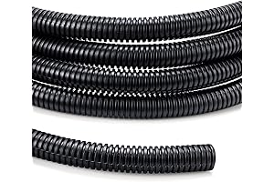 1/4-Inch Black Split Loom Wire Protector Tubing