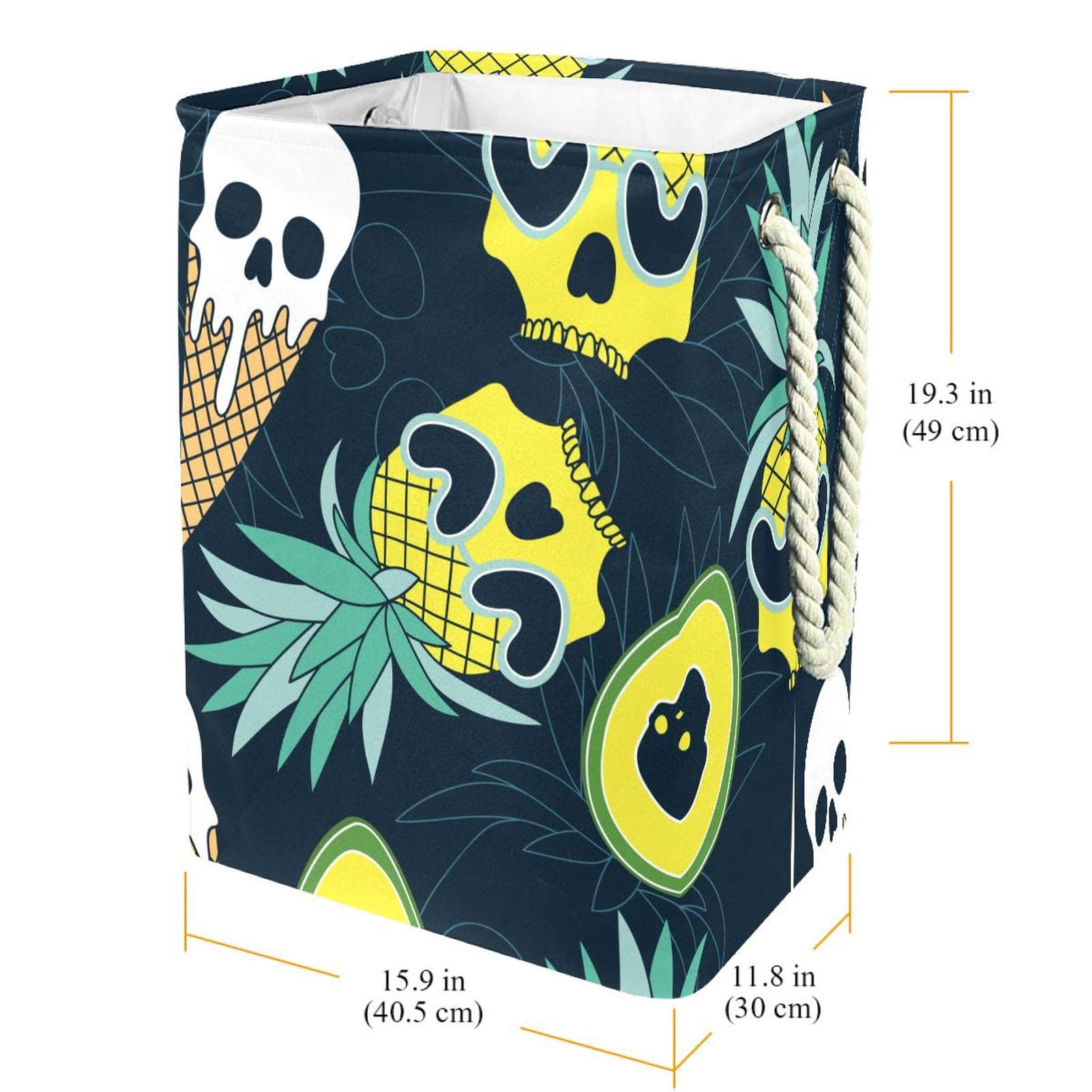 Wodoodporny kosz na pranie, kosz na brudne ubrania z uchwytem Slull Ananas Comosus
