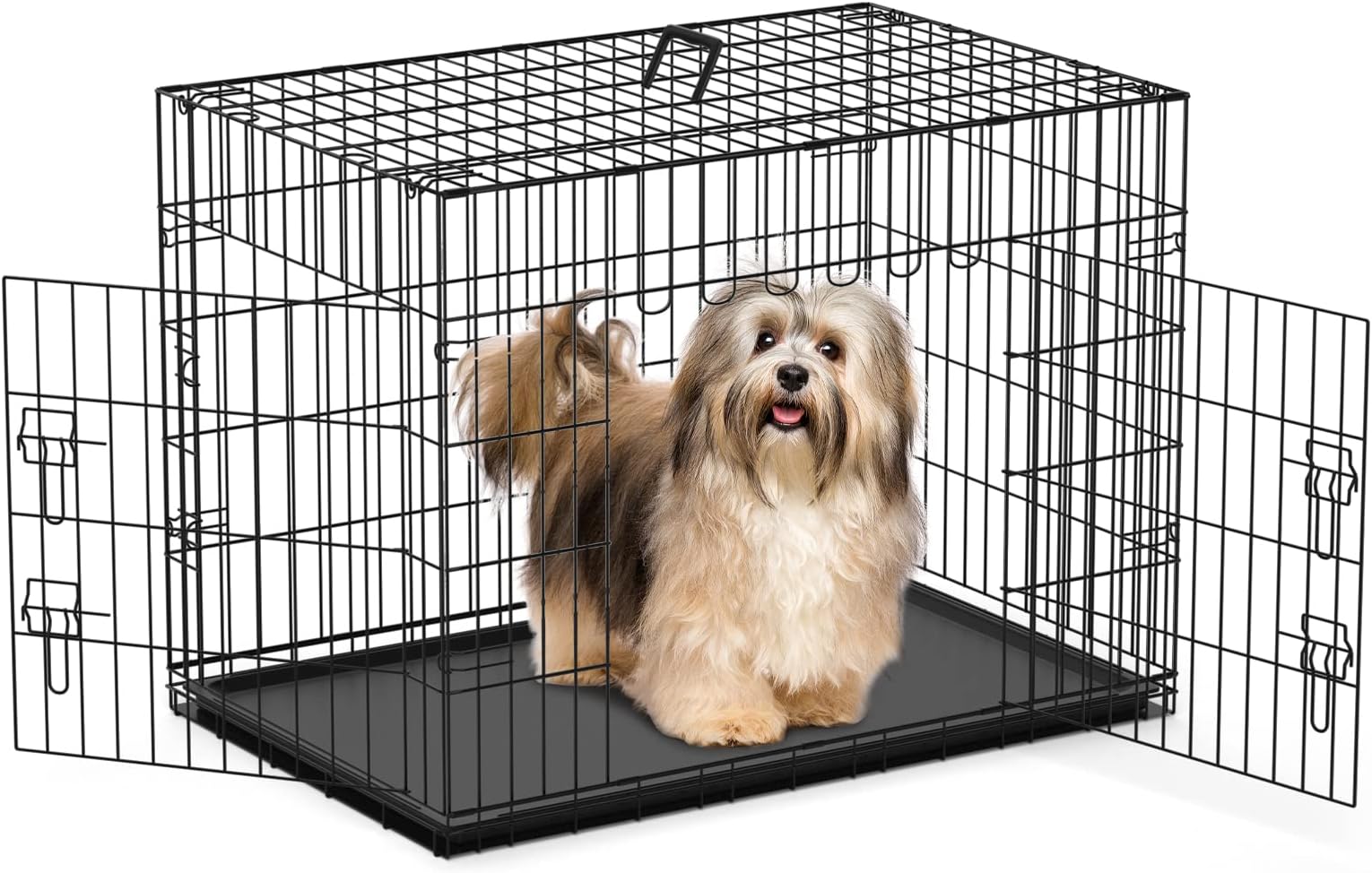 BUNNY BUSINESS UNDERDOG Metal Dog Crate/Cage Pet Black Metal Folding